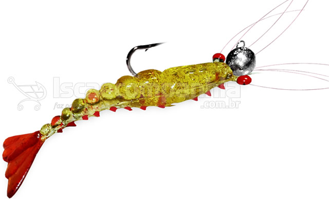 Isca Artificial Shad Articulado com Jig Head