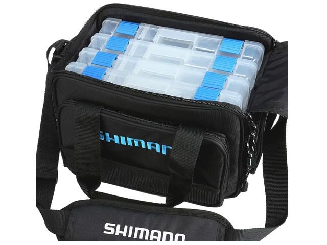 Preços baixos em Equipamento de pesca de Plástico Shimano Caixas e bolsas