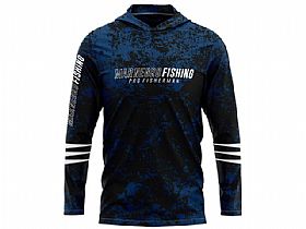 Camiseta Mar Negro 30146 Sublimada Azul Preto - Com Capuz
