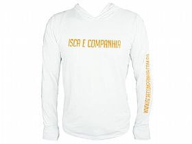 Camiseta Poliamida Isca e Companhia Branca - Com Capuz e Luvinha FPS 50+