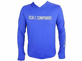 Camiseta Poliamida Isca e Companhia Azul - Com Capuz e Luvinha FPS 50+