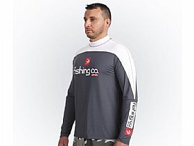 Camiseta Masculina Fishing Co com Recorte - Clip/Branco