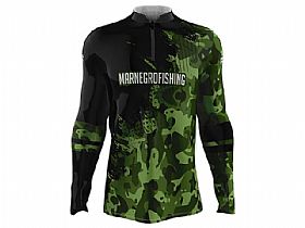 Camiseta Mar Negro Fishing Camuflado Verde - Nova coleção